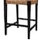 Baxton Studio Alise Modern Bohemian Dark Brown Mahogany Wood and Banana Fiber Counter Stool 228-13127-ZORO - alternate 10